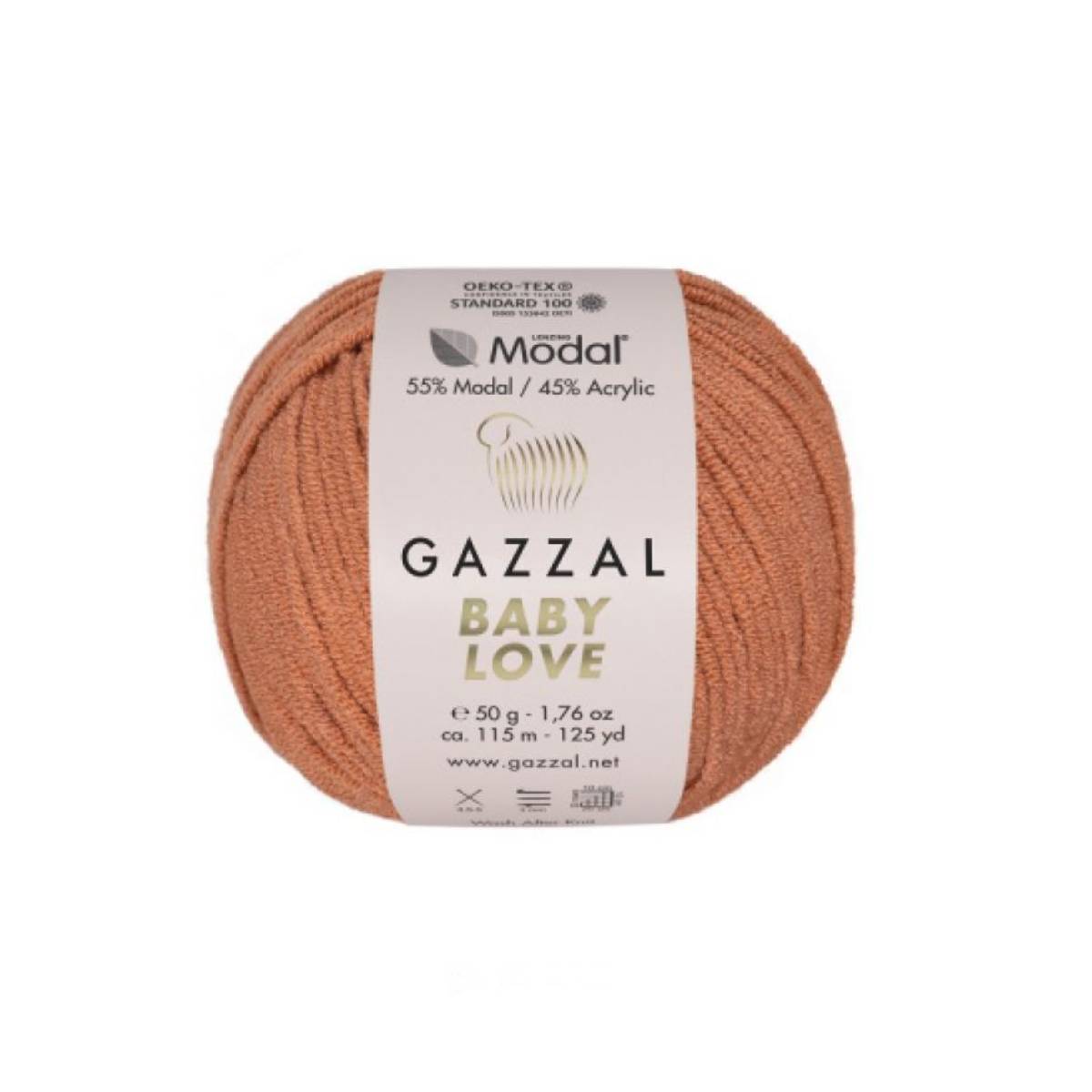 Пряжа Gazzal Baby Love цвет 1642, Кирпичный