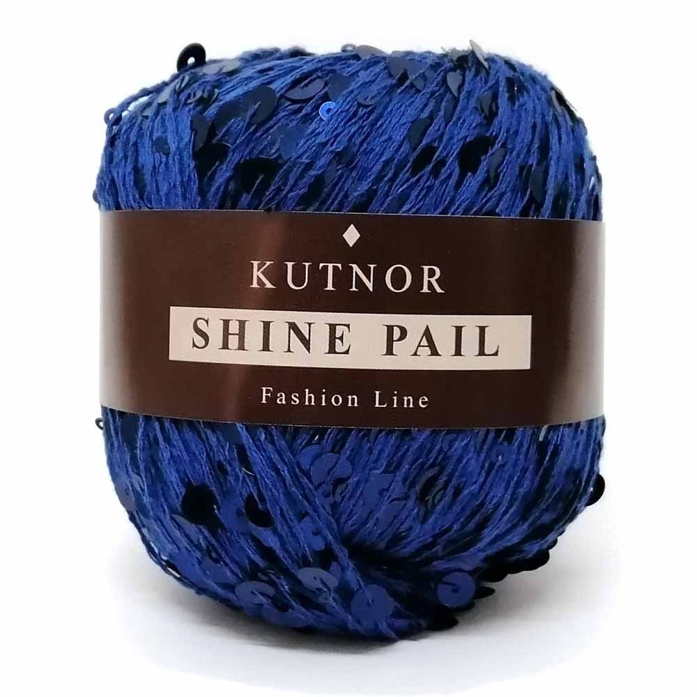 Пряжа Kutnor Shine Pail цвет 083, Синий / пайетки синие