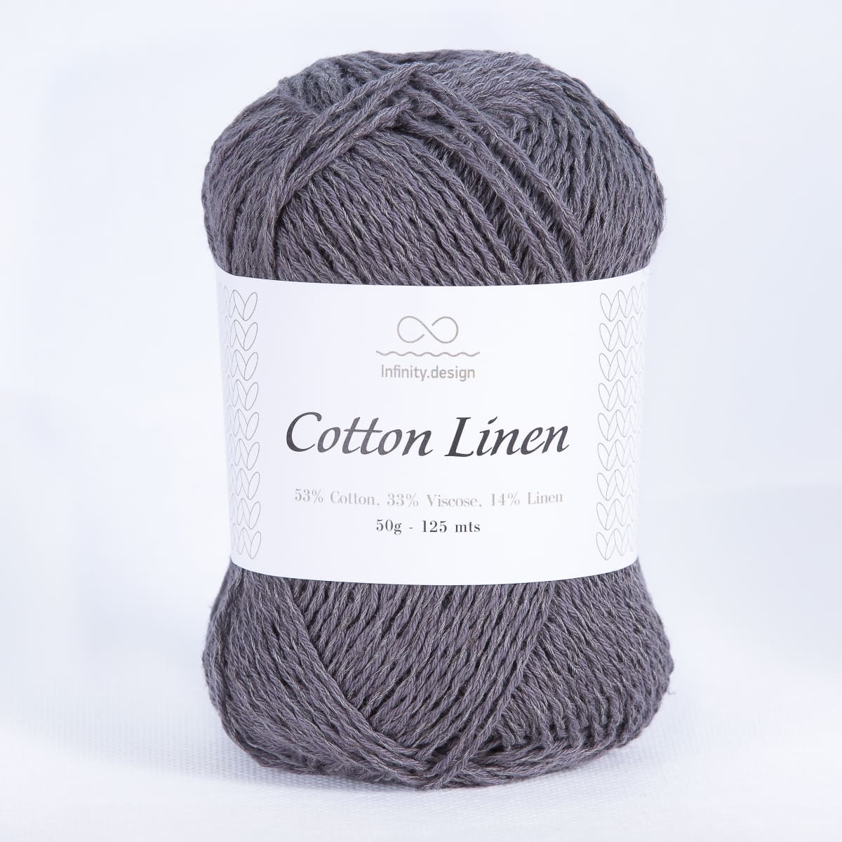 Пряжа Infinity Cotton Linen цвет 5870, Dark Grey