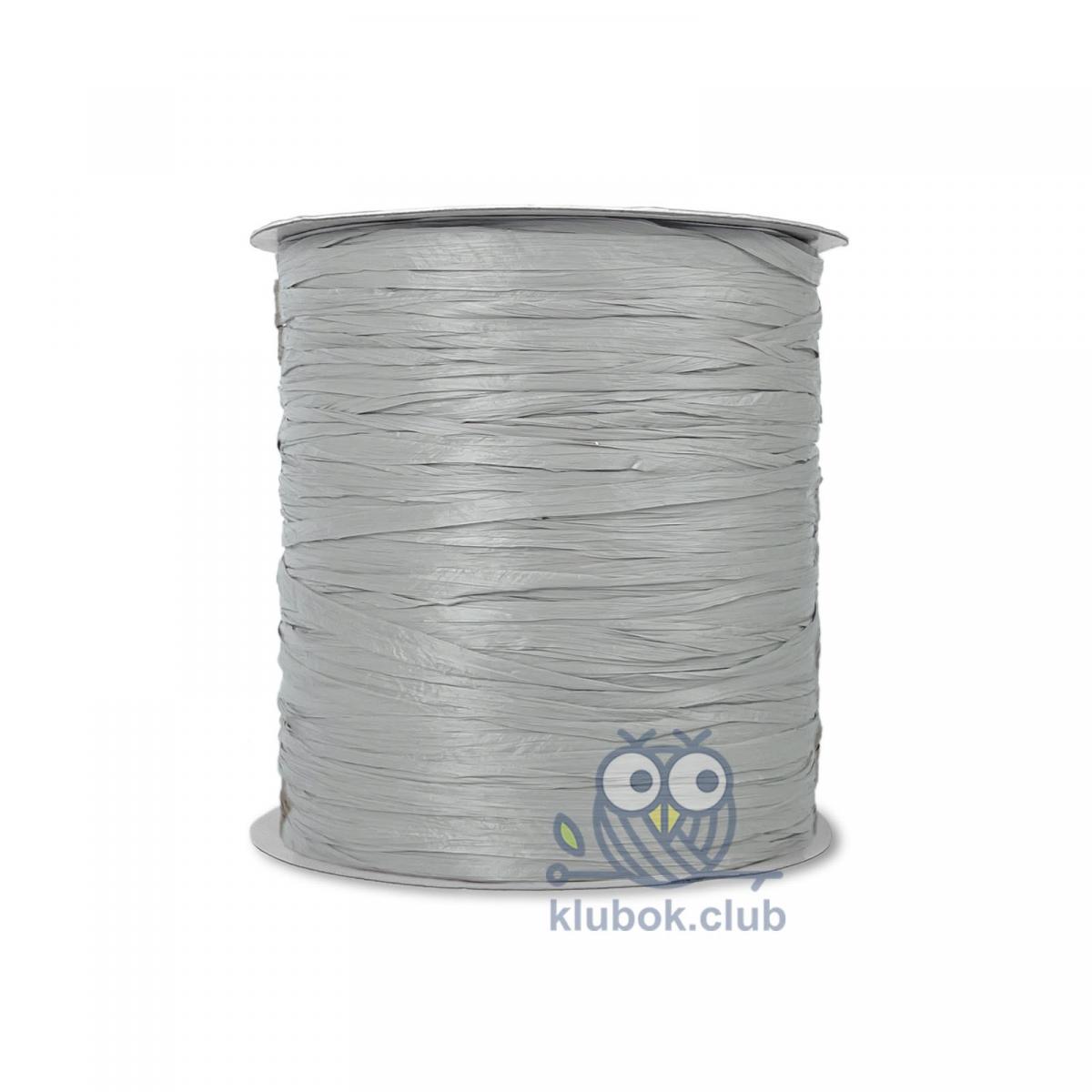 Пряжа рафия Wellmay Raffia Ispie цвет 120, Dandelion, Серый купить в klubok.club