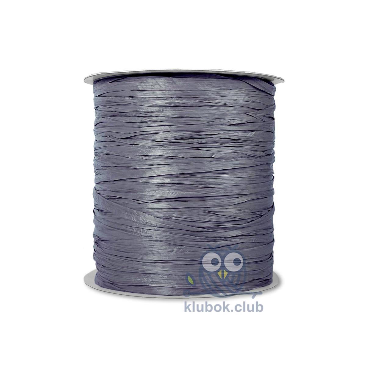 Пряжа рафия Wellmay Raffia Ispie цвет 7499801, Charcoal (Древесный уголь)
