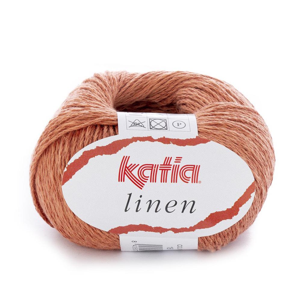 Пряжа Katia Linen цвет 018, Темно - лососевый