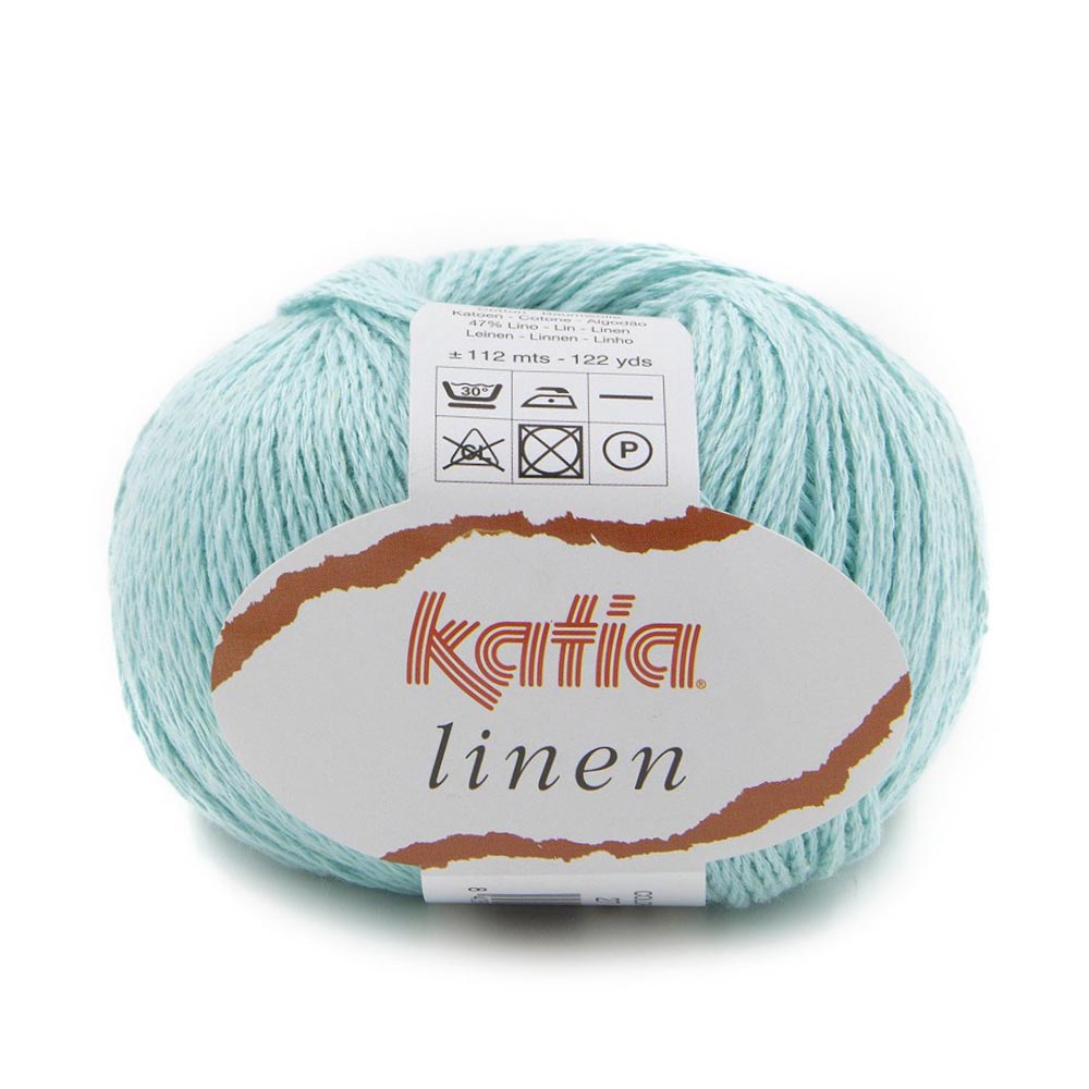 Пряжа Katia Linen цвет 027, Голубая бирюза