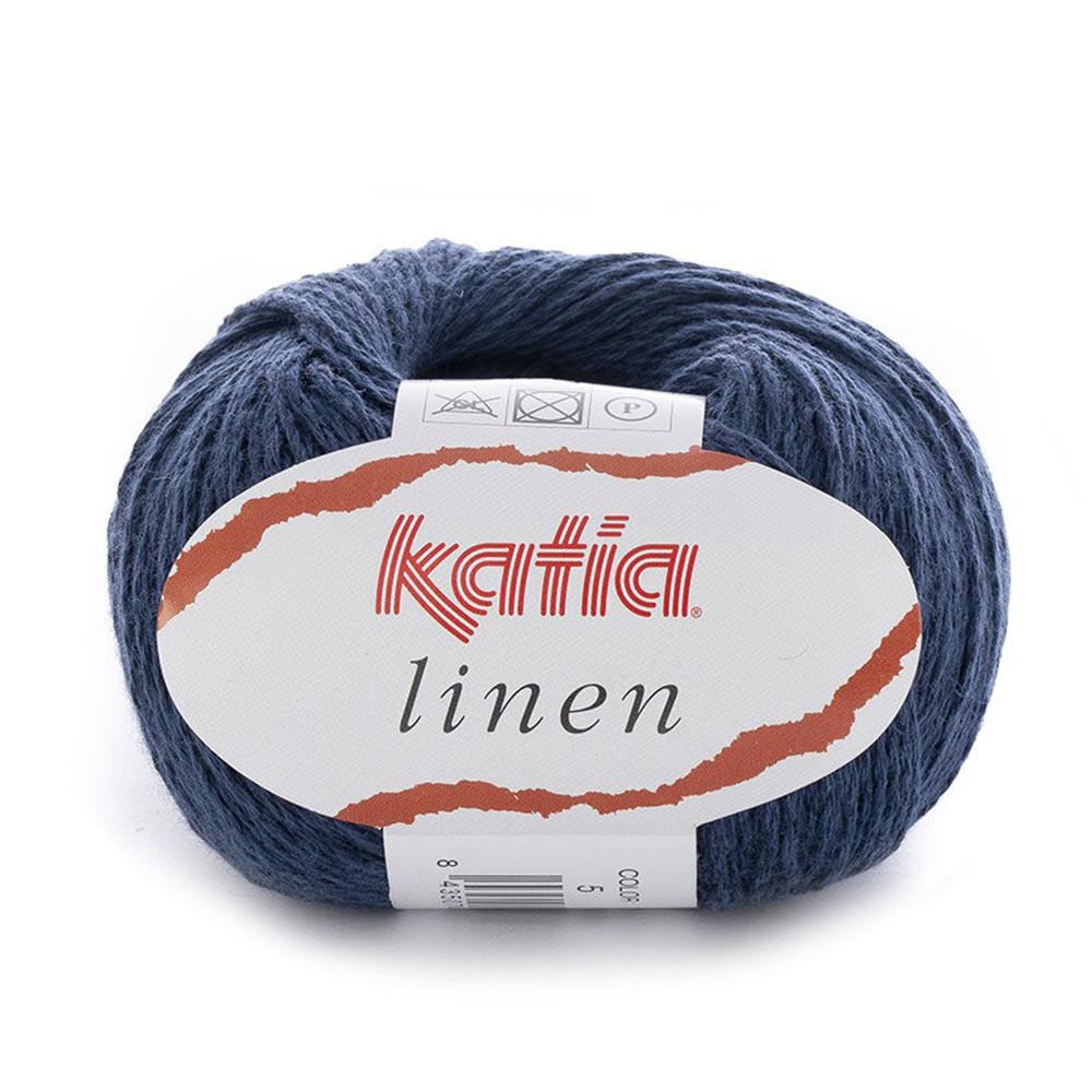 Пряжа Katia Linen цвет 005, Темно - синий