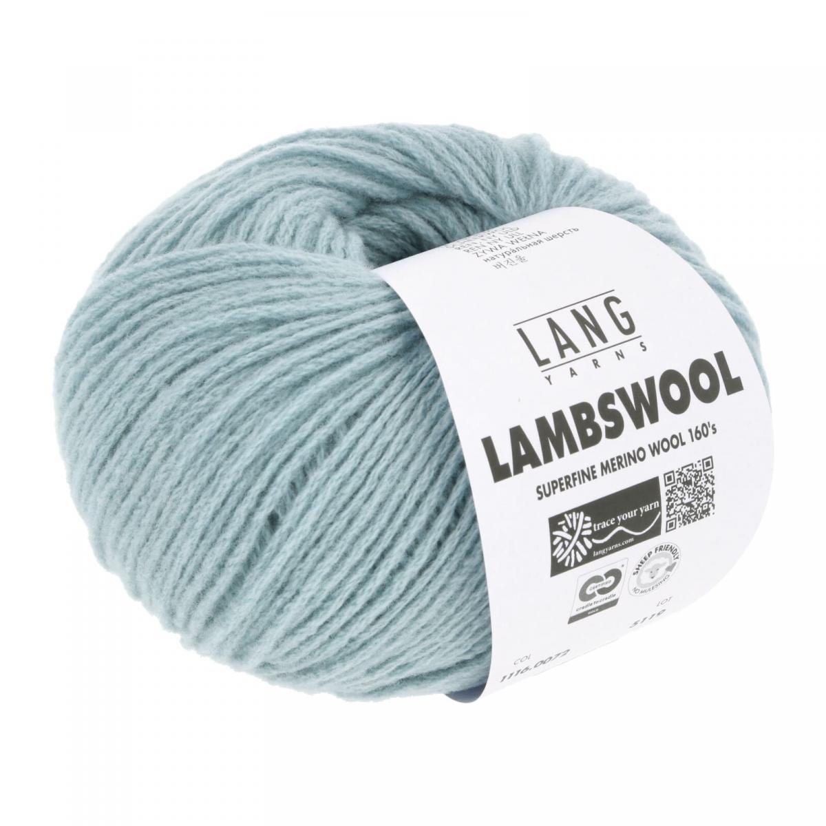 Пряжа Lang Yarns Lambswool цвет 0072, Аква