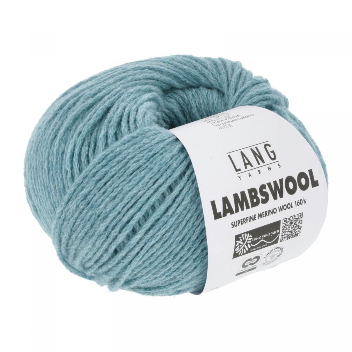 Пряжа Lang Yarns Lambswool цвет 0078, Бирюзовый меланж