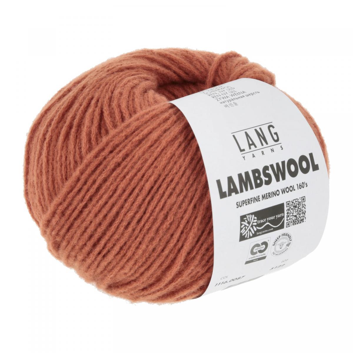 Пряжа Lang Yarns Lambswool цвет 0087, Тыквенный