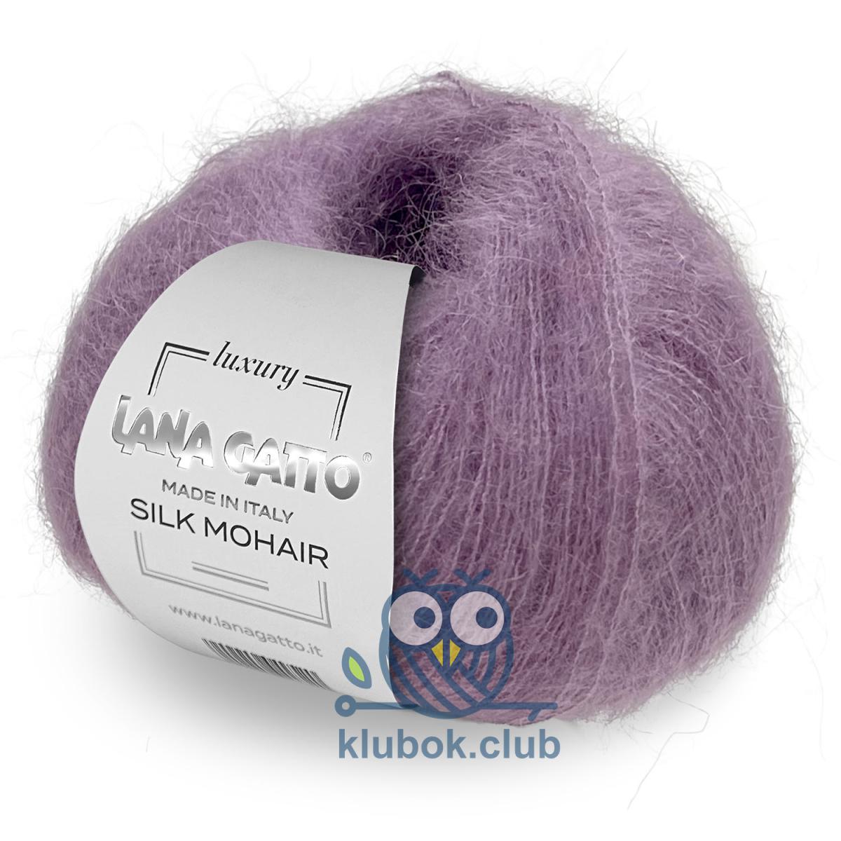 Пряжа Lana Gatto Silk Mohair цвет 30140, Темная сирень