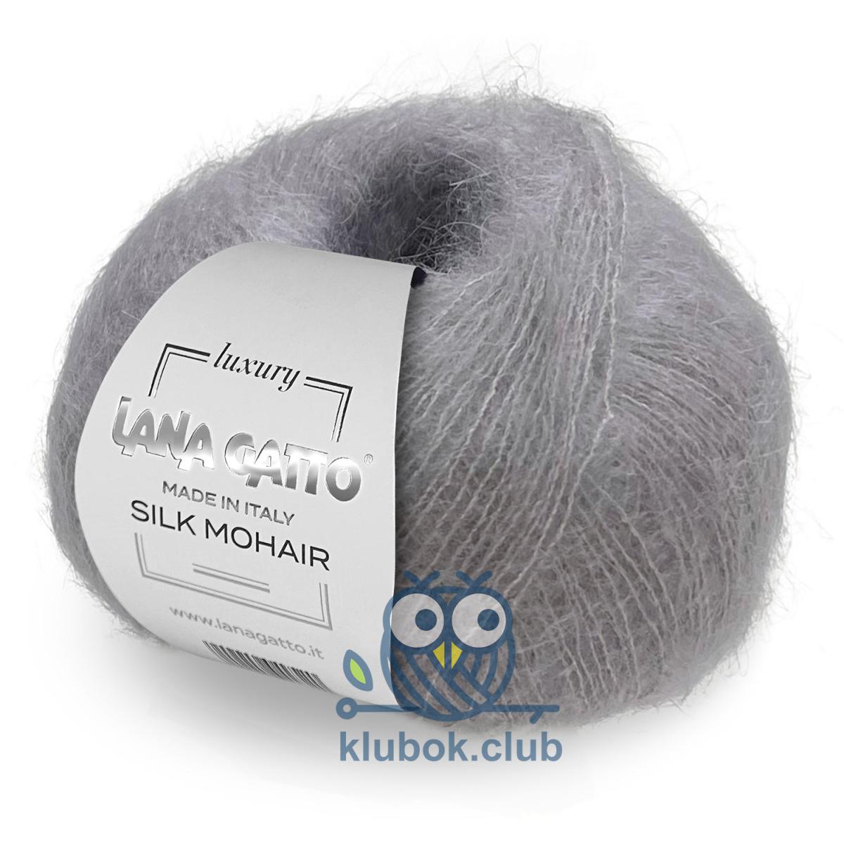 ryo.。oO さま専用●PETAL mohair mix knit Пряжа Lana Gatto Silk Mohair цвет 30145, Серый купить по лучшей