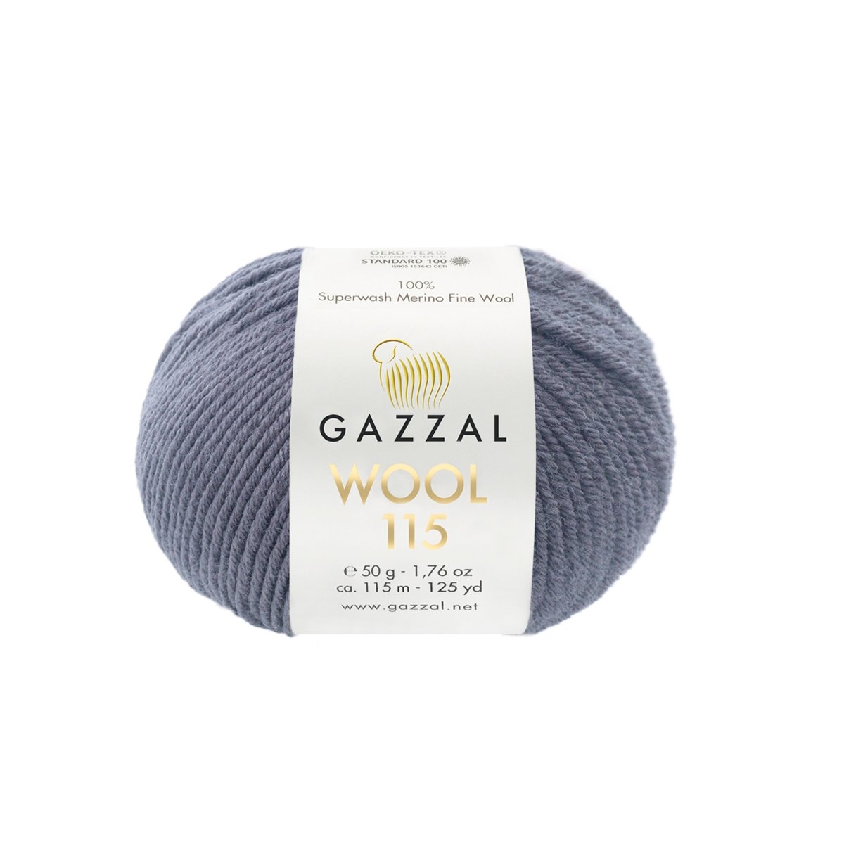 Пряжа Gazzal Wool 115 цвет 3306, Графит