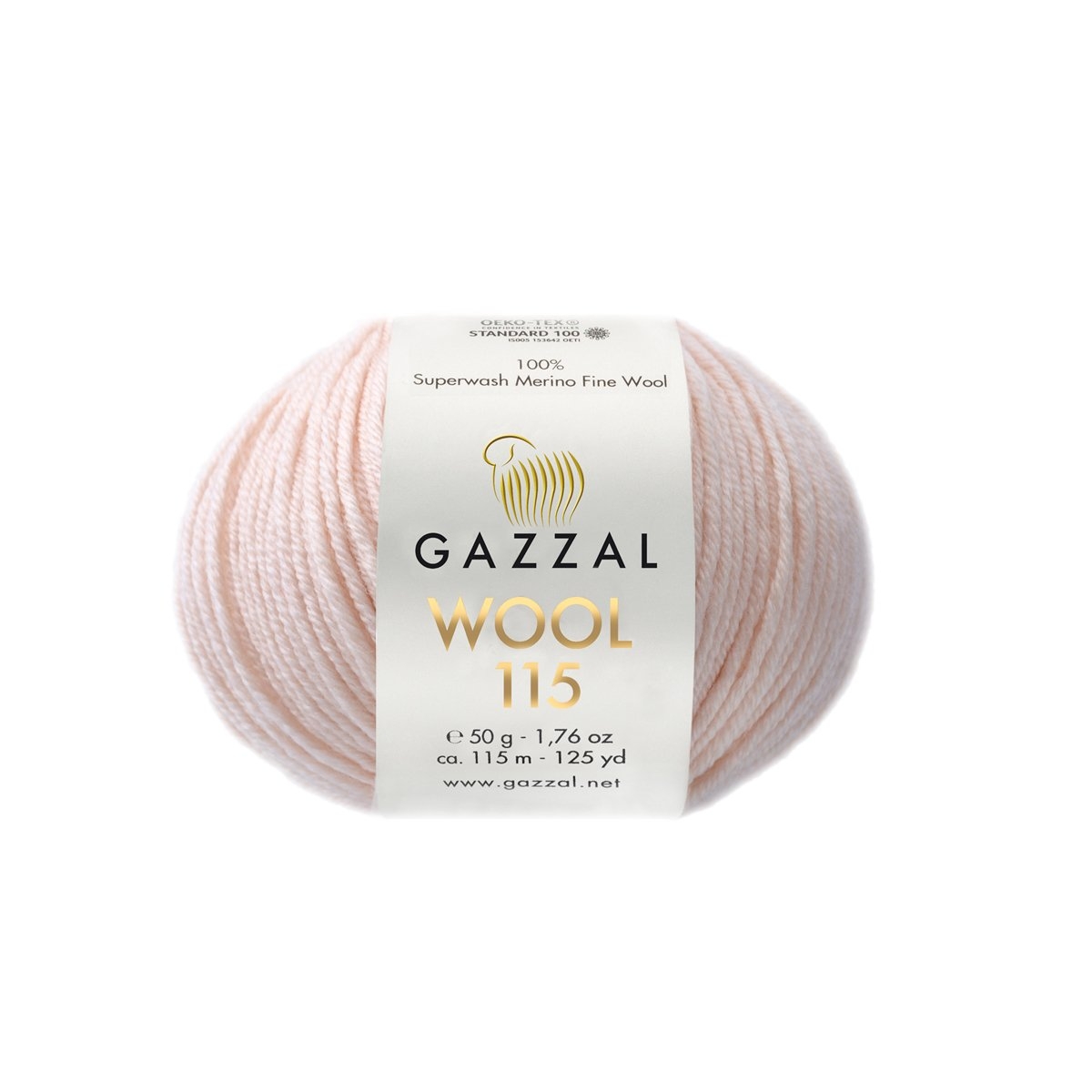 Пряжа Gazzal Wool 115 цвет 3308, Телесный
