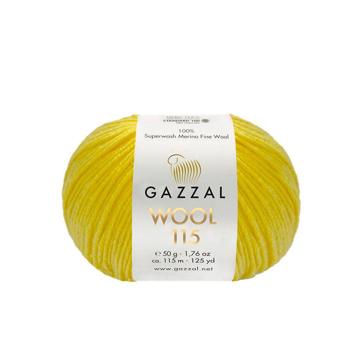 Пряжа Gazzal Wool 115 цвет 3314, Лимонный
