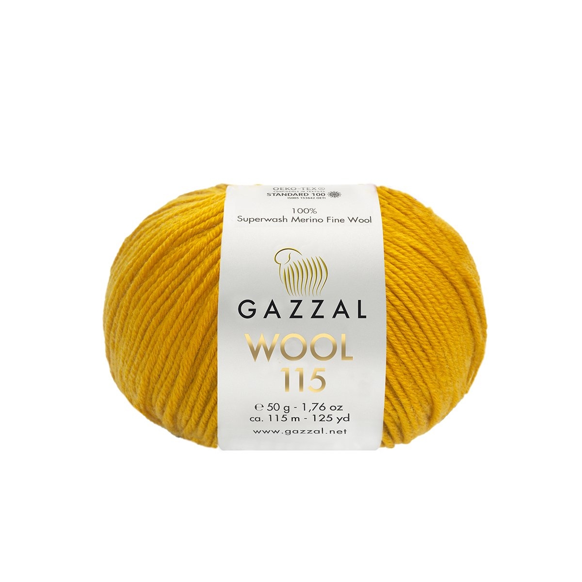 Пряжа Gazzal Wool 115 цвет 3316, Охра