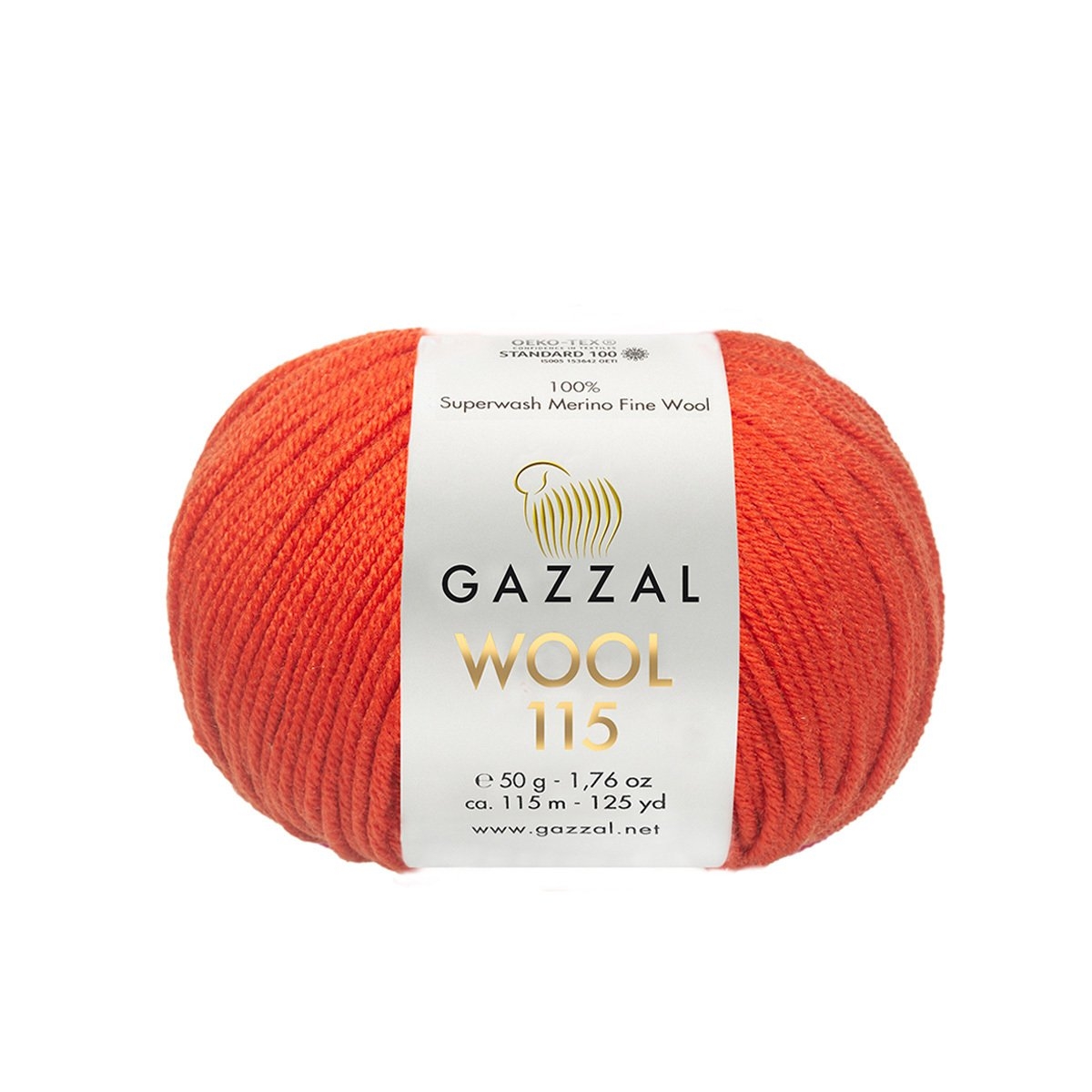 Пряжа Gazzal Wool 115 цвет 3318, Ржавчина