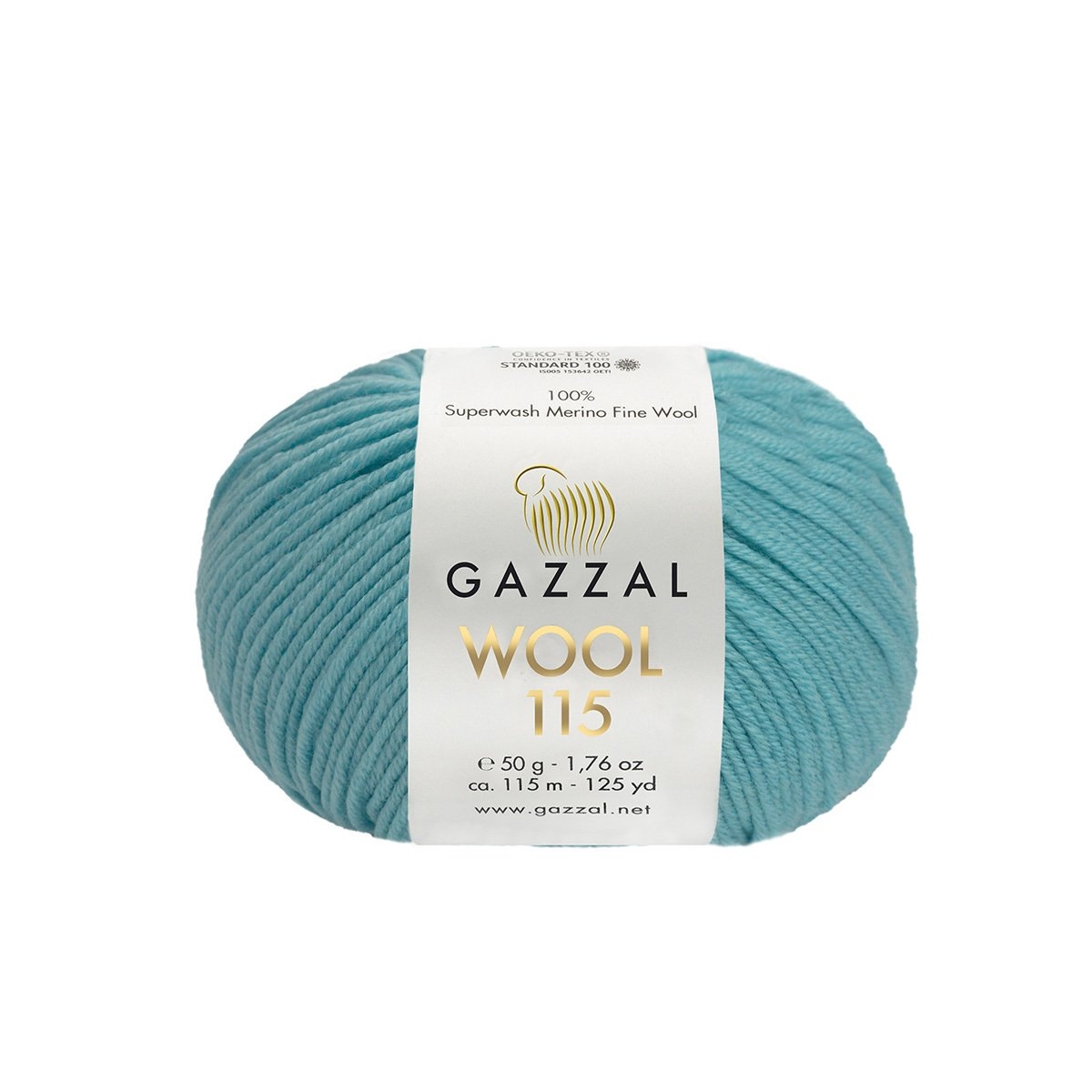 Пряжа Gazzal Wool 115 цвет 3329, Голубой