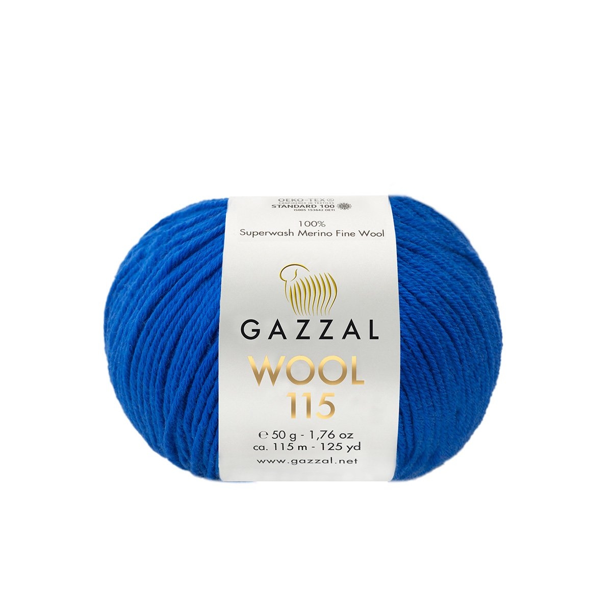 Пряжа Gazzal Wool 115 цвет 3330, Василек