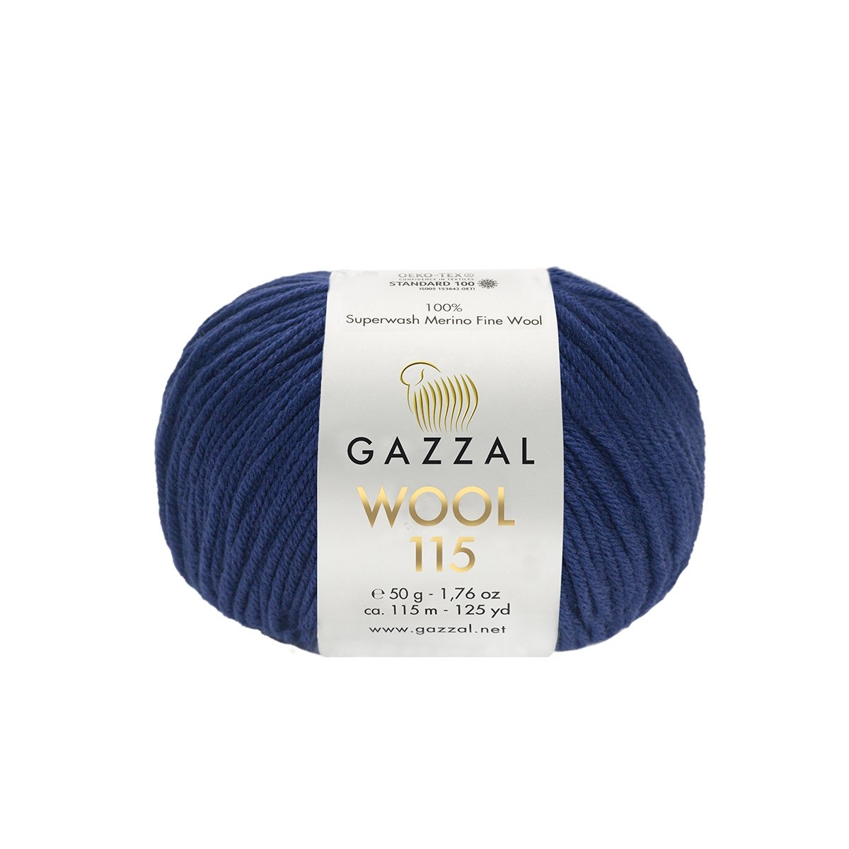 Пряжа Gazzal Wool 115 цвет 3331, Темно - синий