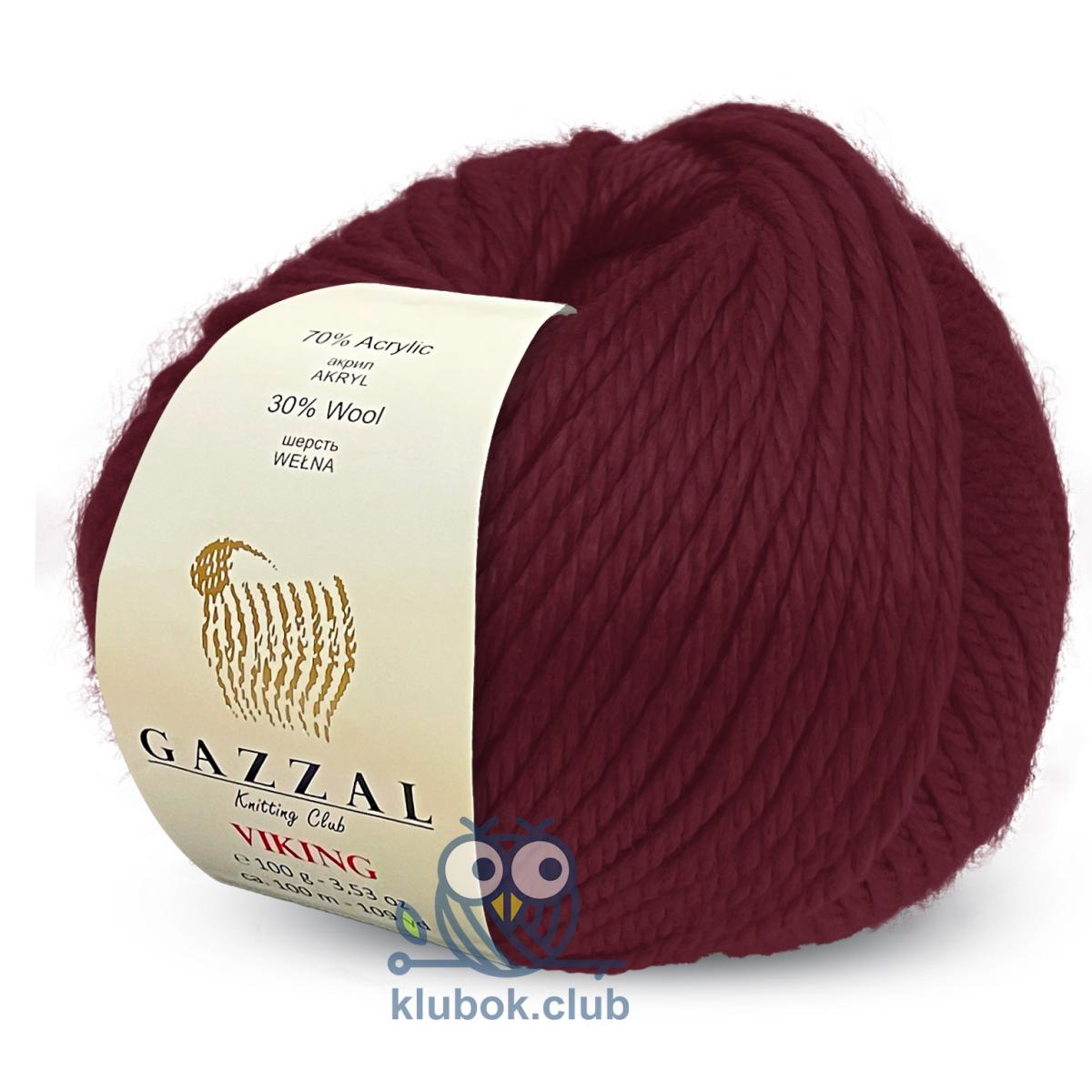 Пряжа Gazzal Viking цвет 4031, Бордо
