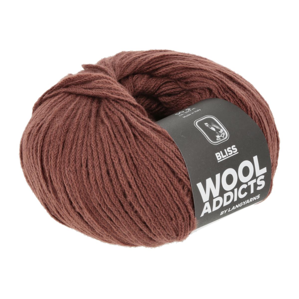 Пряжа Lang Yarns Bliss (Wool Addicts) цвет 0015, Коричневый