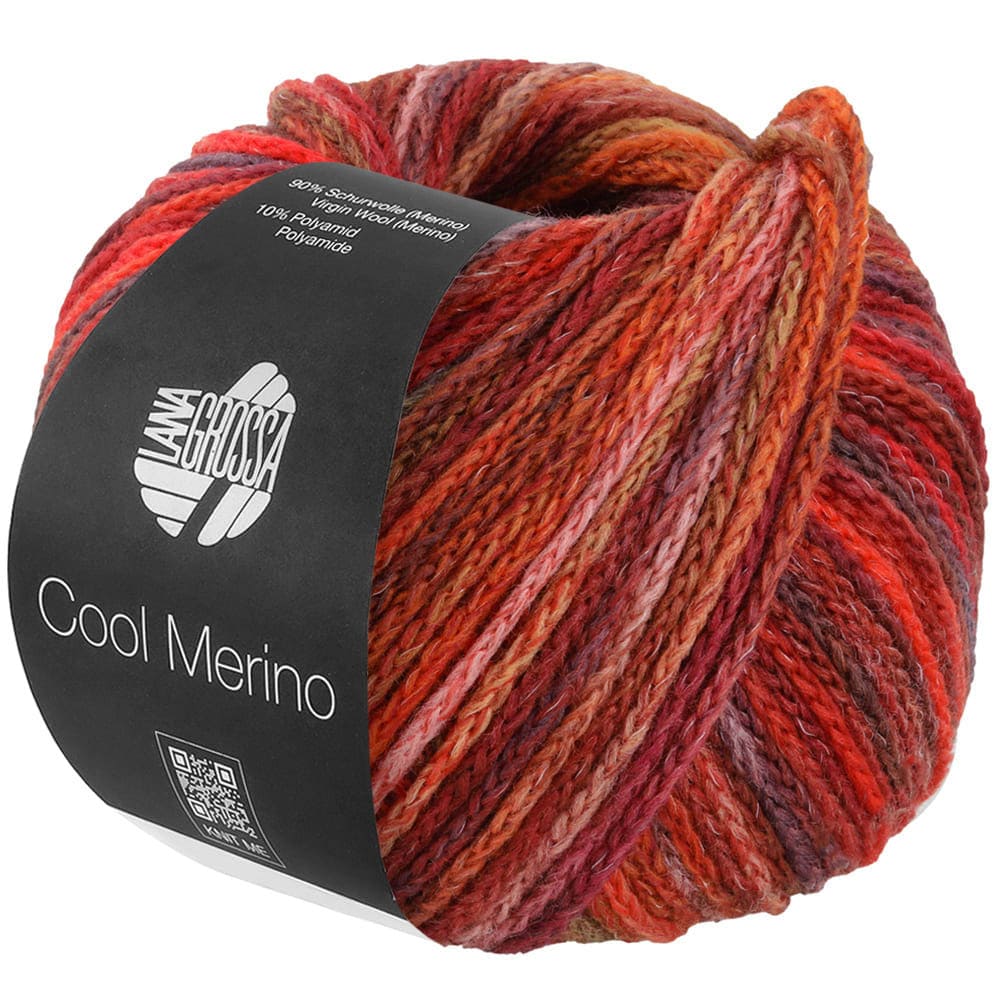 Пряжа Cool Merino Color цвет 316, Красно - коричневый / лосось / легко коричневый / бургунд / бордо / мак красный / розовый / серо - к