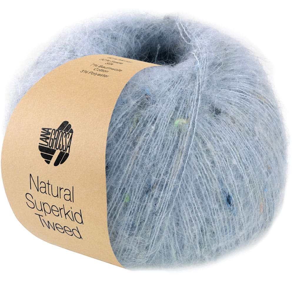 Пряжа Natural Superkid Tweed цвет 618, Светло - голубой