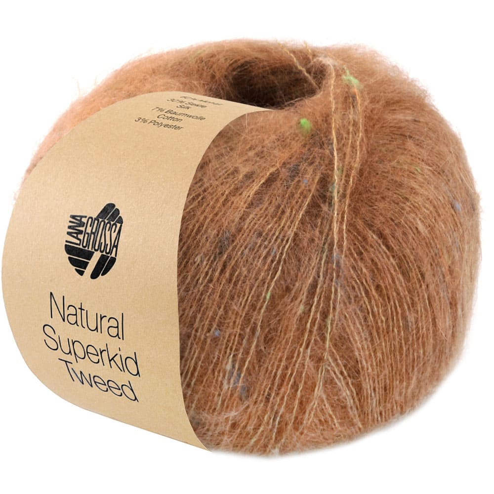 Пряжа Natural Superkid Tweed цвет 620, Легко - коричневый