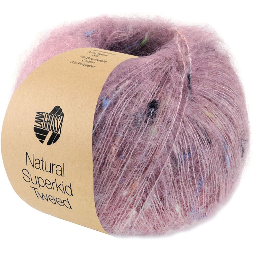 Пряжа Natural Superkid Tweed цвет 621, Розовый