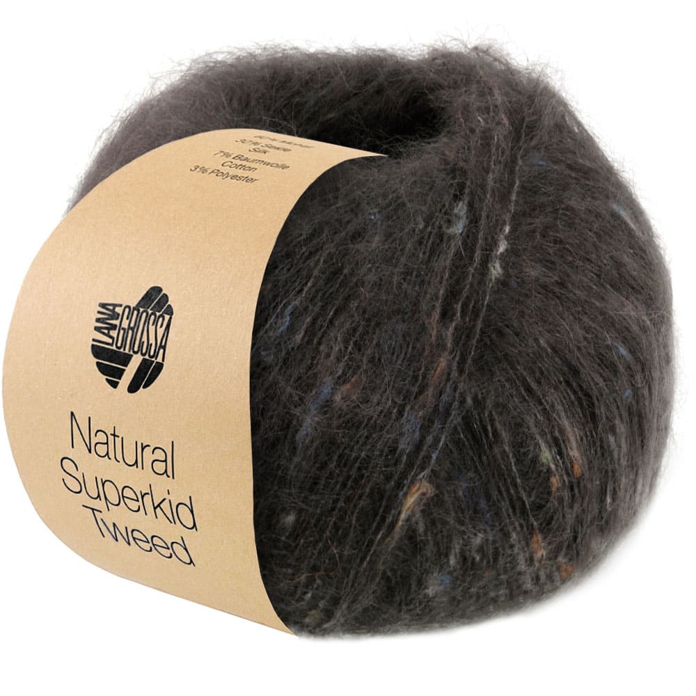Пряжа Natural Superkid Tweed цвет 624, Темно - серый