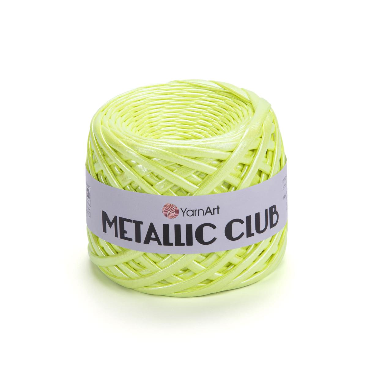 Пряжа Metallic Club от YarnArt цвет 8122, Ярко - салатовый металлик