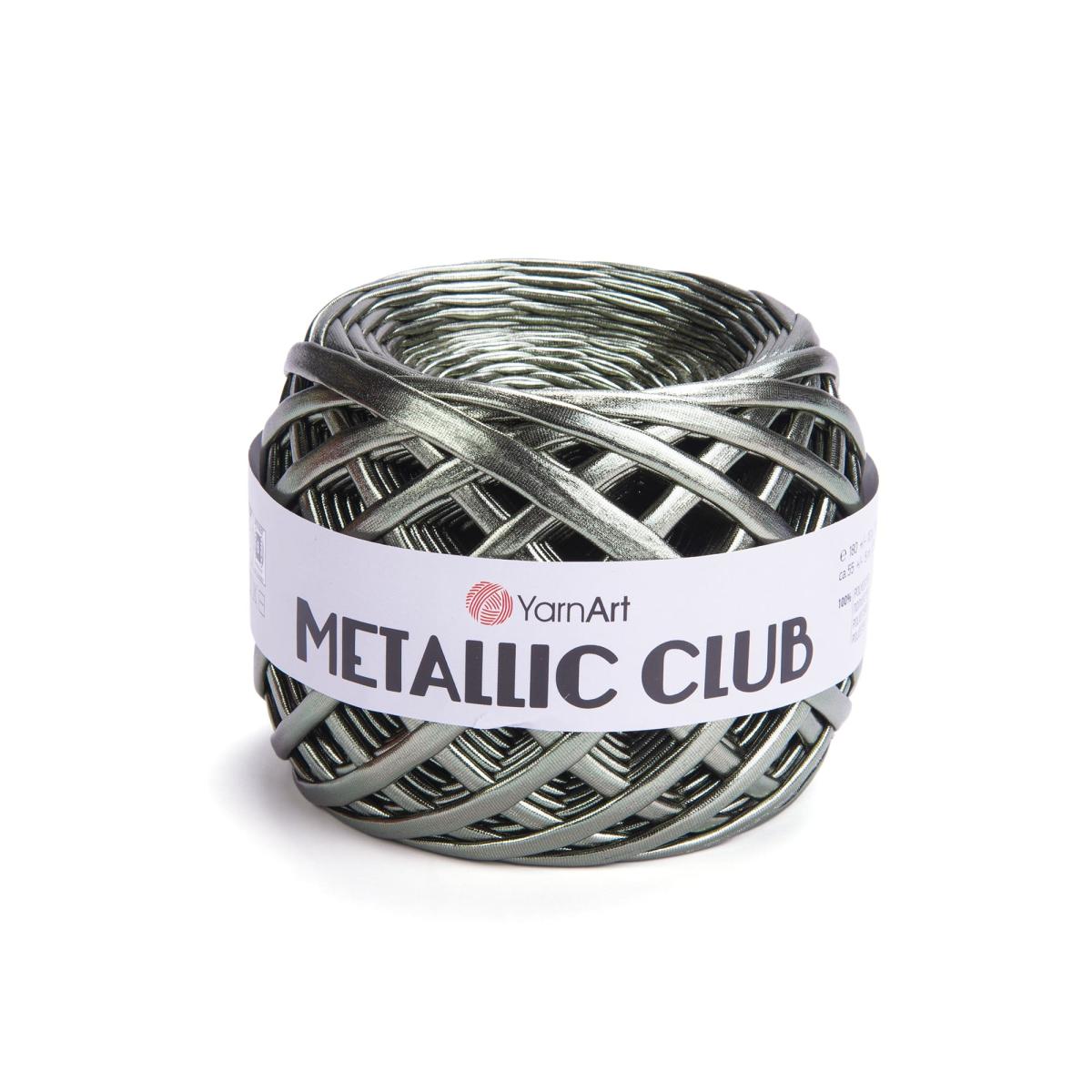 Пряжа Metallic Club от YarnArt цвет 8124, Серо - зеленый металлик