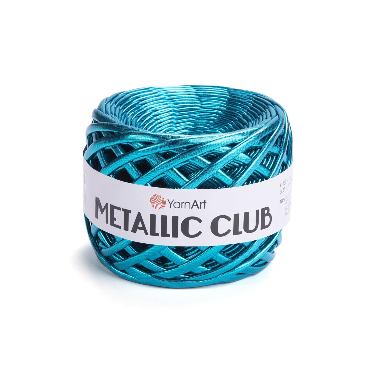 Пряжа Metallic Club от YarnArt цвет 8126, Бирюзовый металлик