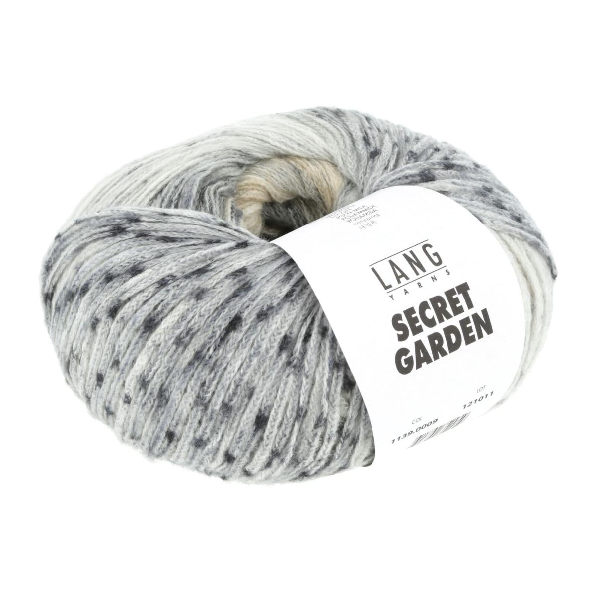 Пряжа Lang Yarns Secret Garden цвет 0009, Молочный / песочный / серый / темно - серый