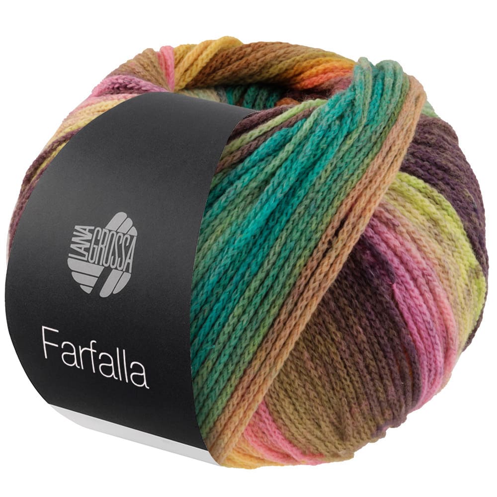 Пряжа Farfalla цвет 06, Персик / легко коричневый / серо-зеленый / вереск / фисташка / серо-коричневый / серо-фиолетовый / з