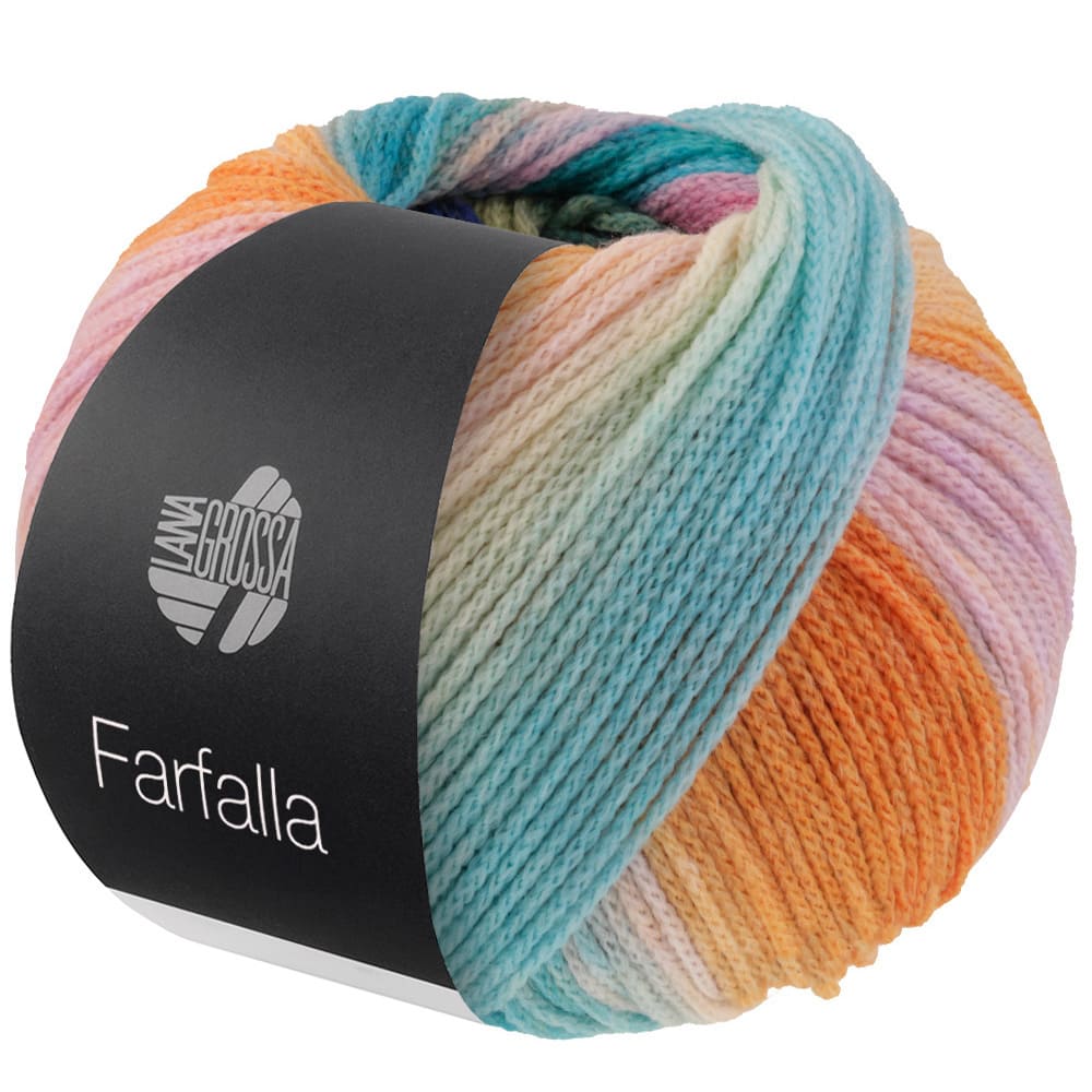 Пряжа Farfalla цвет 07, Бирюзовый / лимонно-желтый / пинк / сирень / пурпурный / ветхо-розовый / серо-зеленый / мягко-зелены