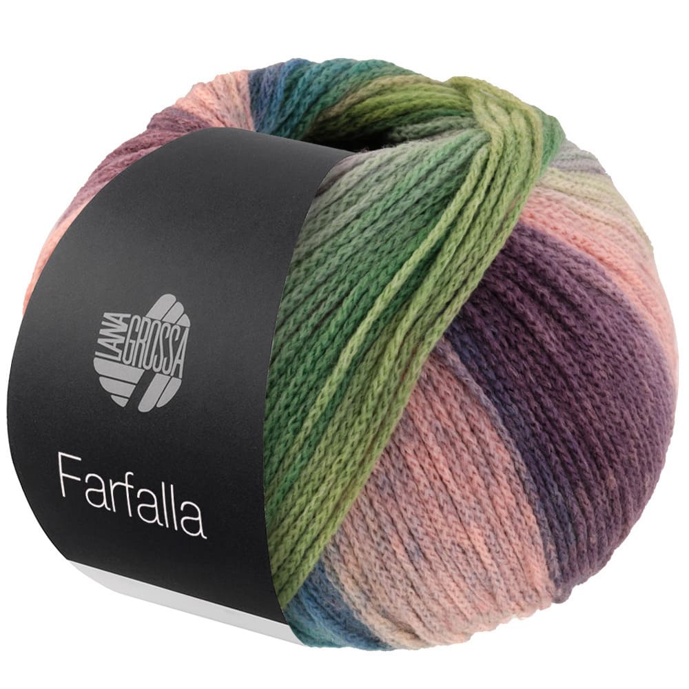 Пряжа Farfalla цвет 08, Мягко - розовый / розовый / серый / зеленовато-бежевый / светло-зеленый / средне зеленый / темно-зел