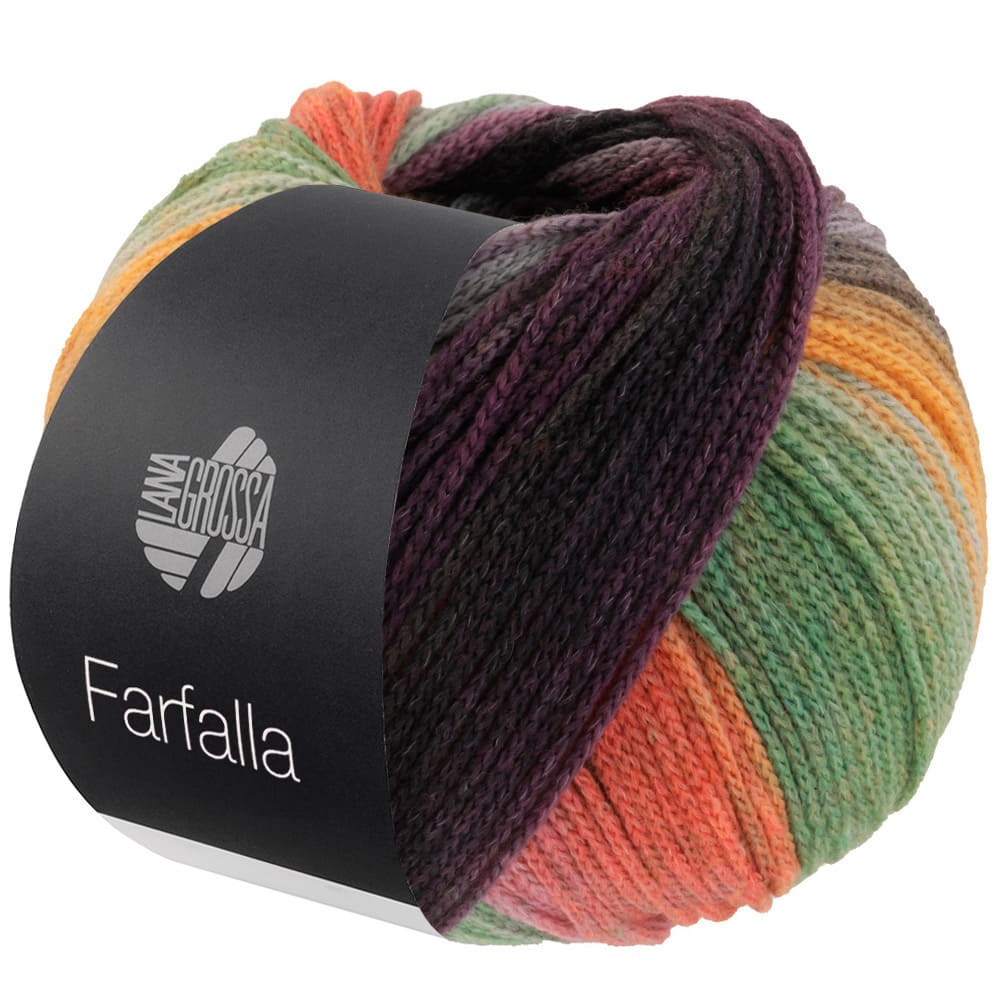 Пряжа Farfalla цвет 09, Оранжевый / мята / серый / зеленый / темно-зеленый / черно-зеленый / ржавчина / фуксия / ежевика / с