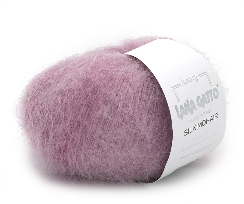 Пряжа Lana Gatto Silk Mohair Stampato цвет 8556, Розовый