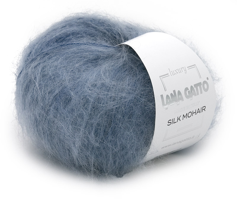 Пряжа Lana Gatto Silk Mohair Stampato цвет 8558, Графит