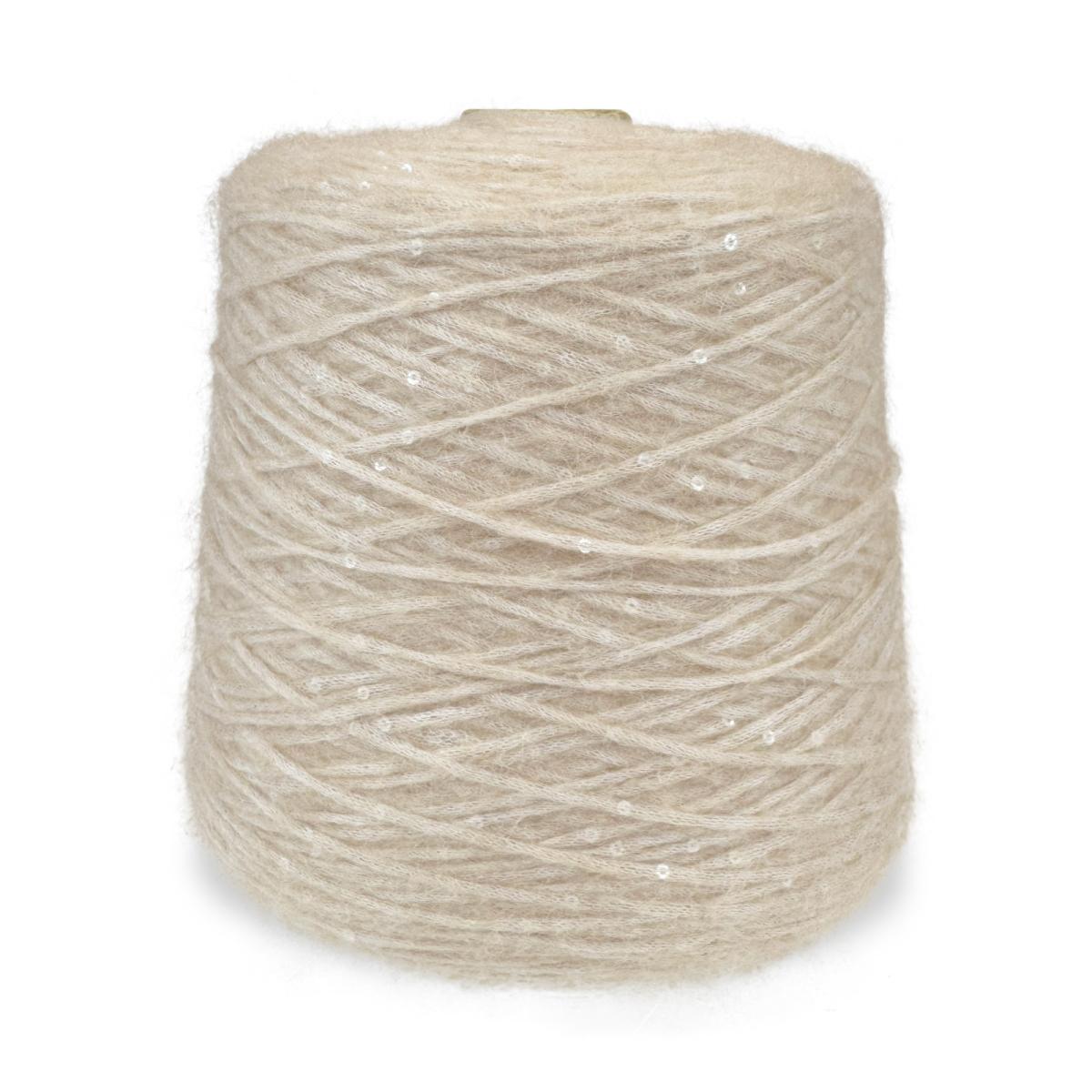 Пряжа в бобинах Brunello Cucinelli КэшЯк с пайетками (CashYak Micro Paillettes) 