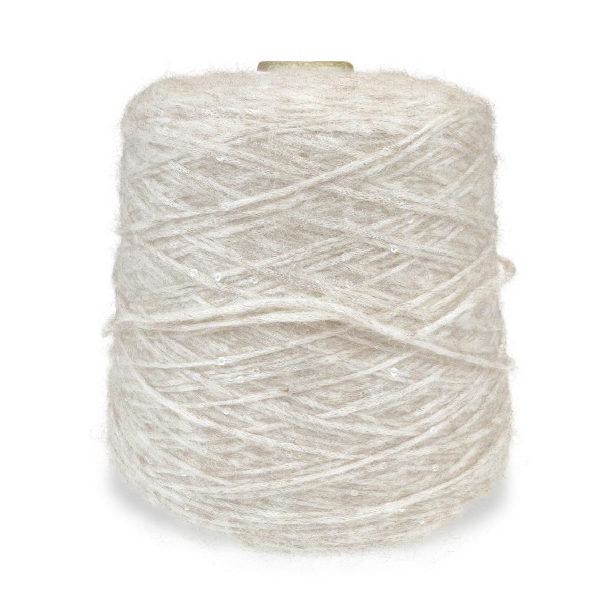 Пряжа в бобинах Brunello Cucinelli КэшЯк с пайетками (CashYak Micro Paillettes) 