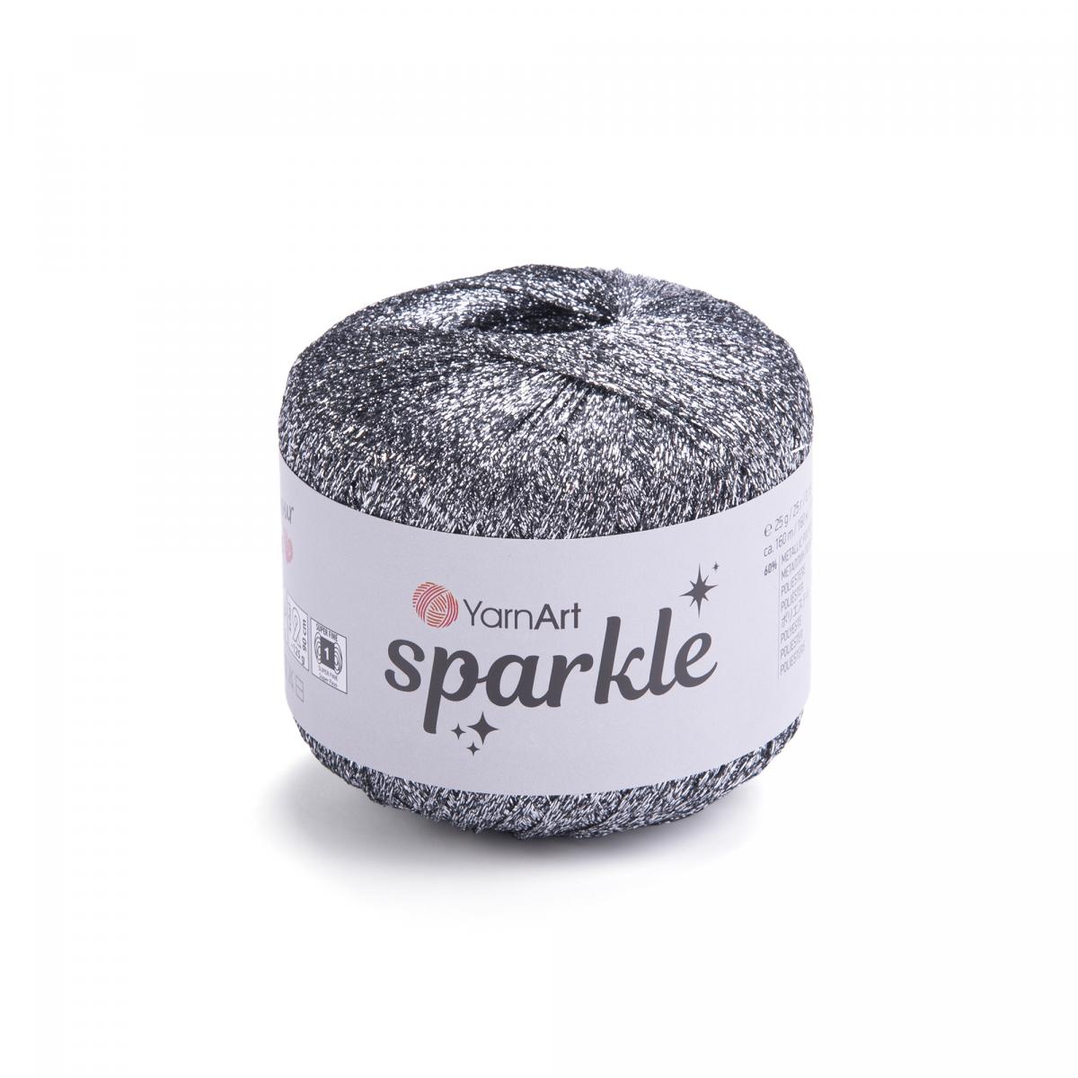 Пряжа Sparkle от YarnArt цвет 1303, Темное серебро
