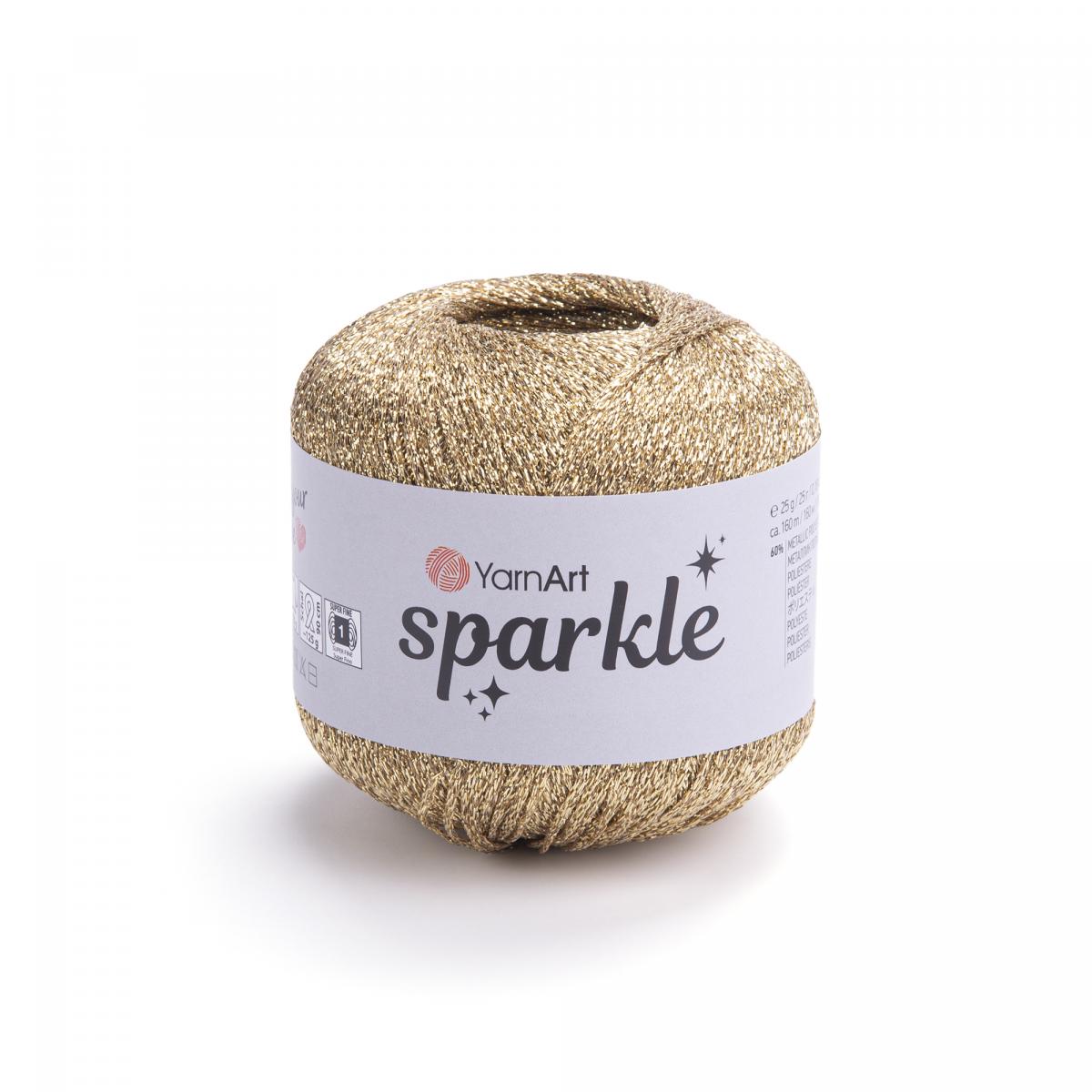 Пряжа Sparkle от YarnArt цвет 1306, Светлое золото