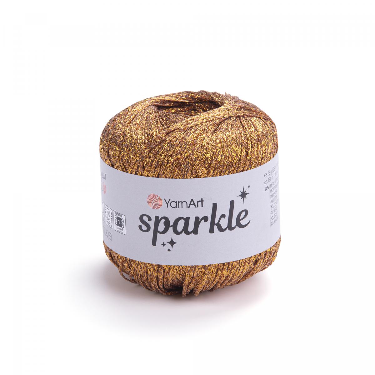Пряжа Sparkle от YarnArt цвет 1312, Темное золото