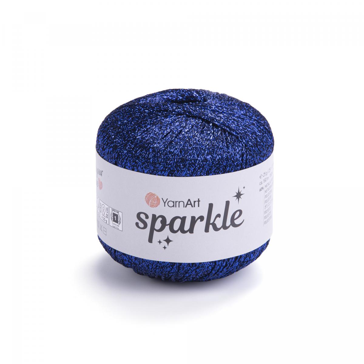 Пряжа Sparkle от YarnArt цвет 1324, Синий люрекс