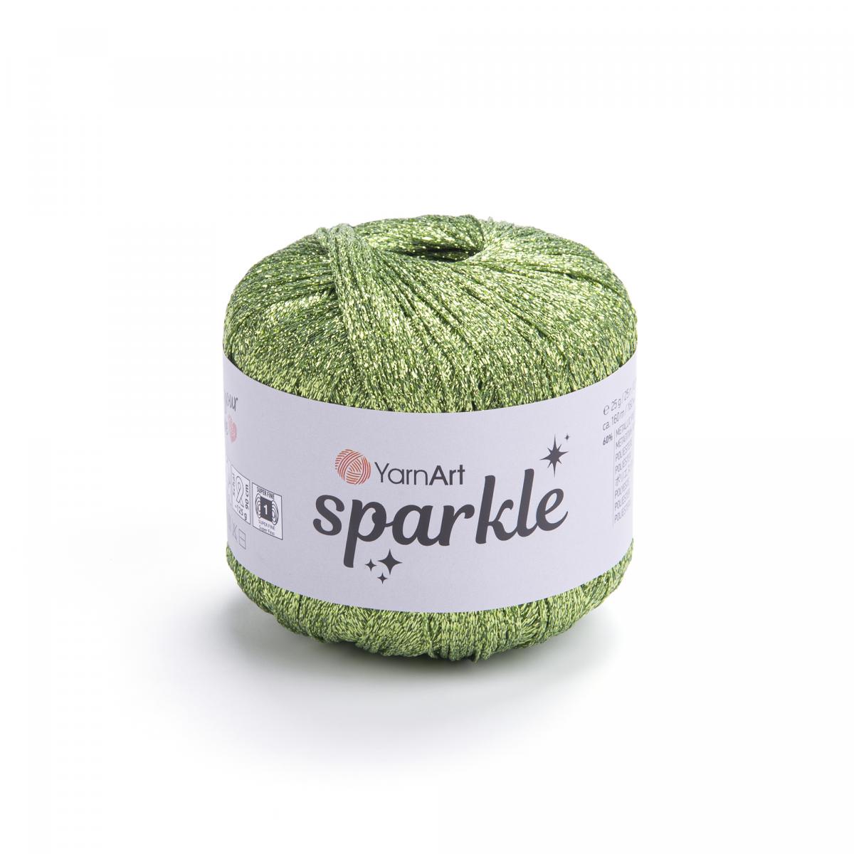 Пряжа Sparkle от YarnArt цвет 1330, Фисташка люрекс