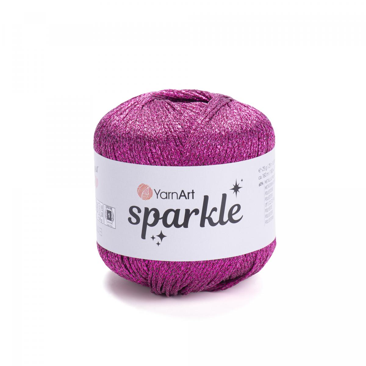 Пряжа Sparkle от YarnArt цвет 1338, Фуксия люрекс
