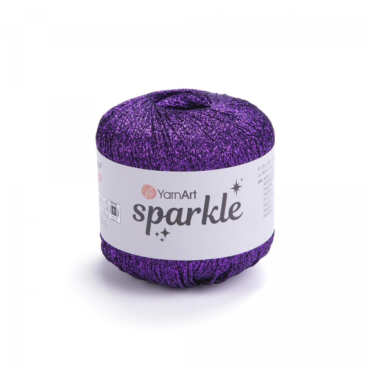 Пряжа Sparkle от YarnArt цвет 1342, Фиолетовый люрекс
