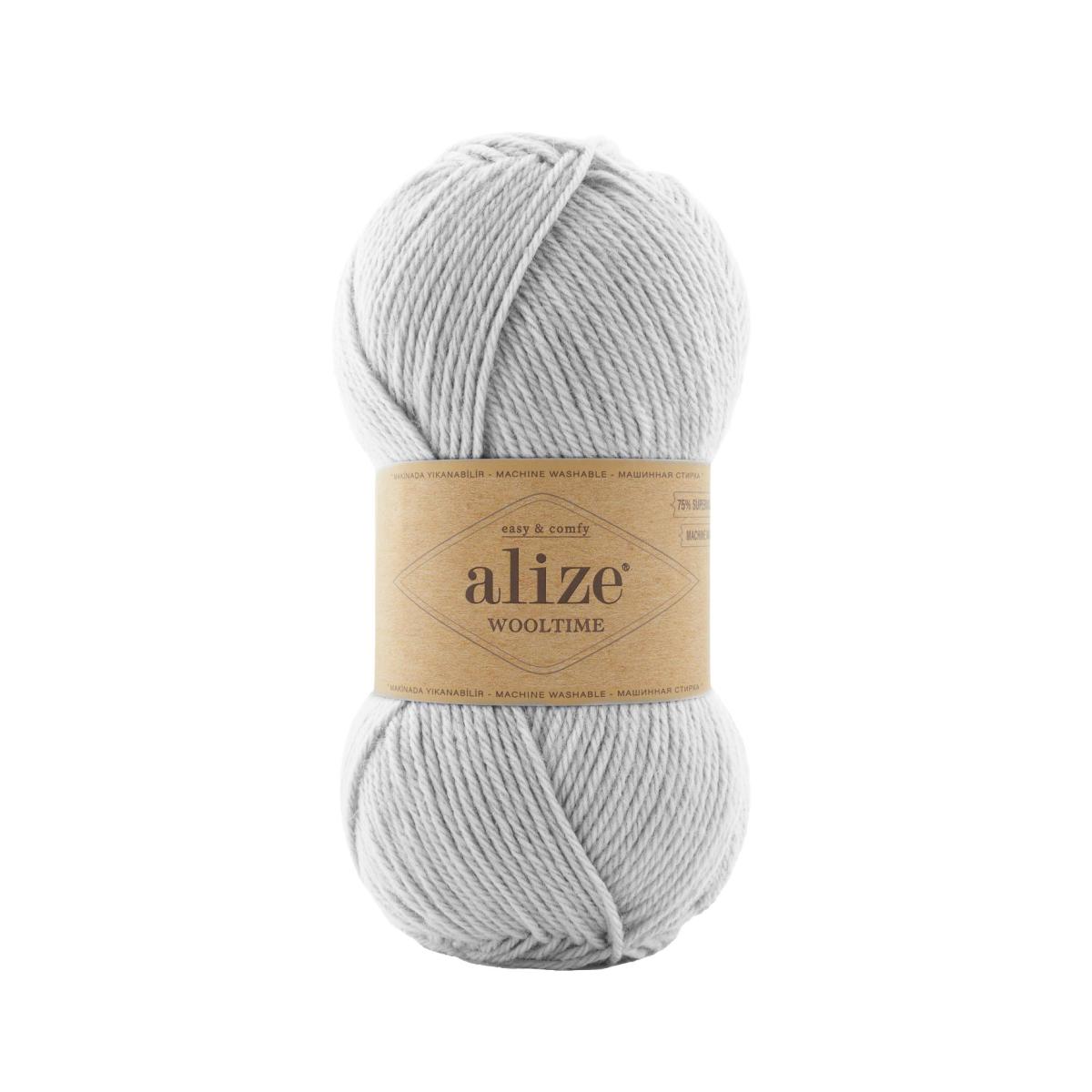 Пряжа Alize Wooltime цвет 208, Мокрый снег