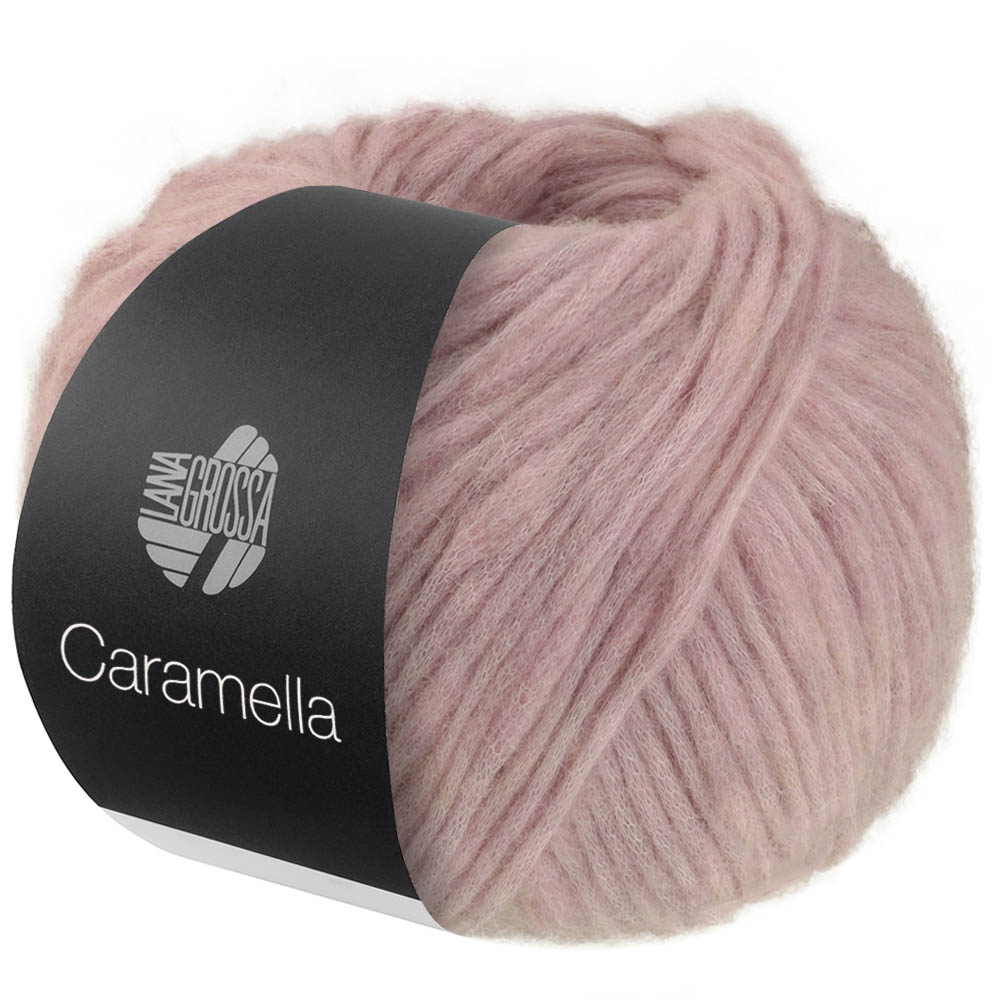 Пряжа Lana Grossa Caramella цвет 003, Серо - розовый — объёмная фантазийная пряжа с мериносом и беби альпакой 