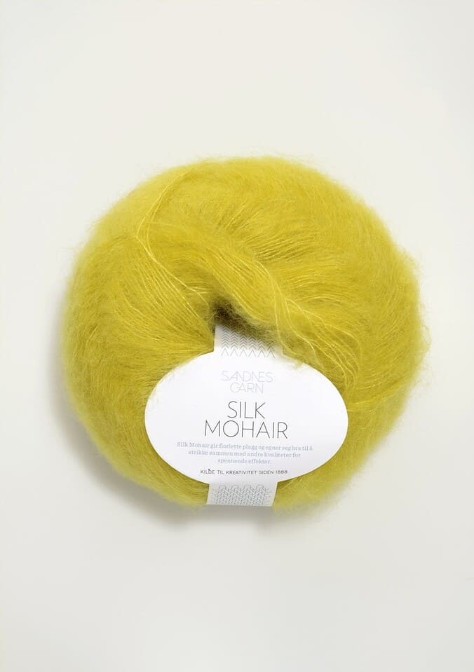 Пряжа Silk Mohair цвет 2005, Незрелый лимон 